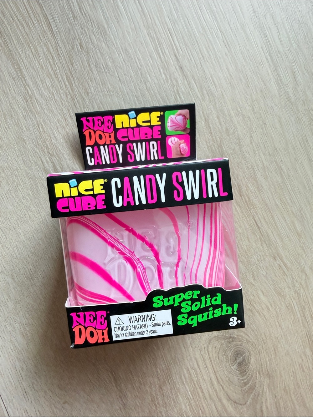 Brand New NeeDoh Candy Swirl Pink Squishy Toy